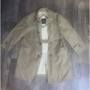 70s VTG IFI Italian Fashion Imports All Weather Cotton Exclusivo Trench Coat 36